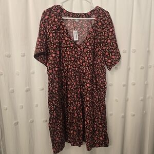 Old Navy V-Neck Dress Size Xl NWT Perfect Fall Colors